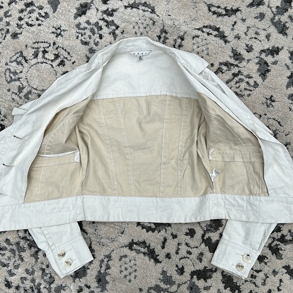 CAbi • 325 Linen Ruffle Up Jacket - Picture 5 of 9